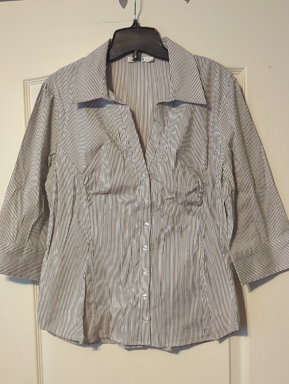 Ricki's Black and White Striped Button-Down Shirt
